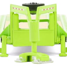 Gooseneck Trailer Lime Green with Red and White Conspicuity Stripes Hobby Exclu