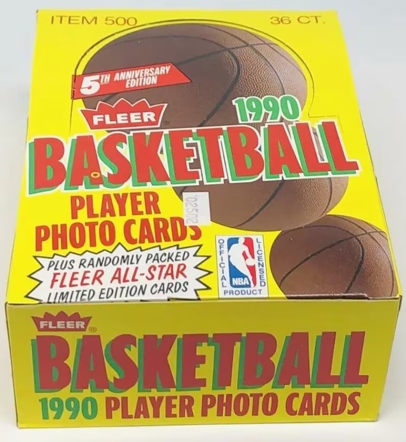 1990 Fleer Basketball Hobby Box NEW
