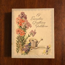 VINTAGE Greeting Cards (Folders) With Box, 1930's-1950's, 8 Cards Total, GOOD!