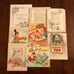 VINTAGE Greeting Cards (Folders) With Box, 1930's-1950's, 8 Cards Total, GOOD!