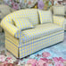 Vintage 1990s Miniature Dollhouse Replica Decor Lee's Line Yellow Blue Stripe