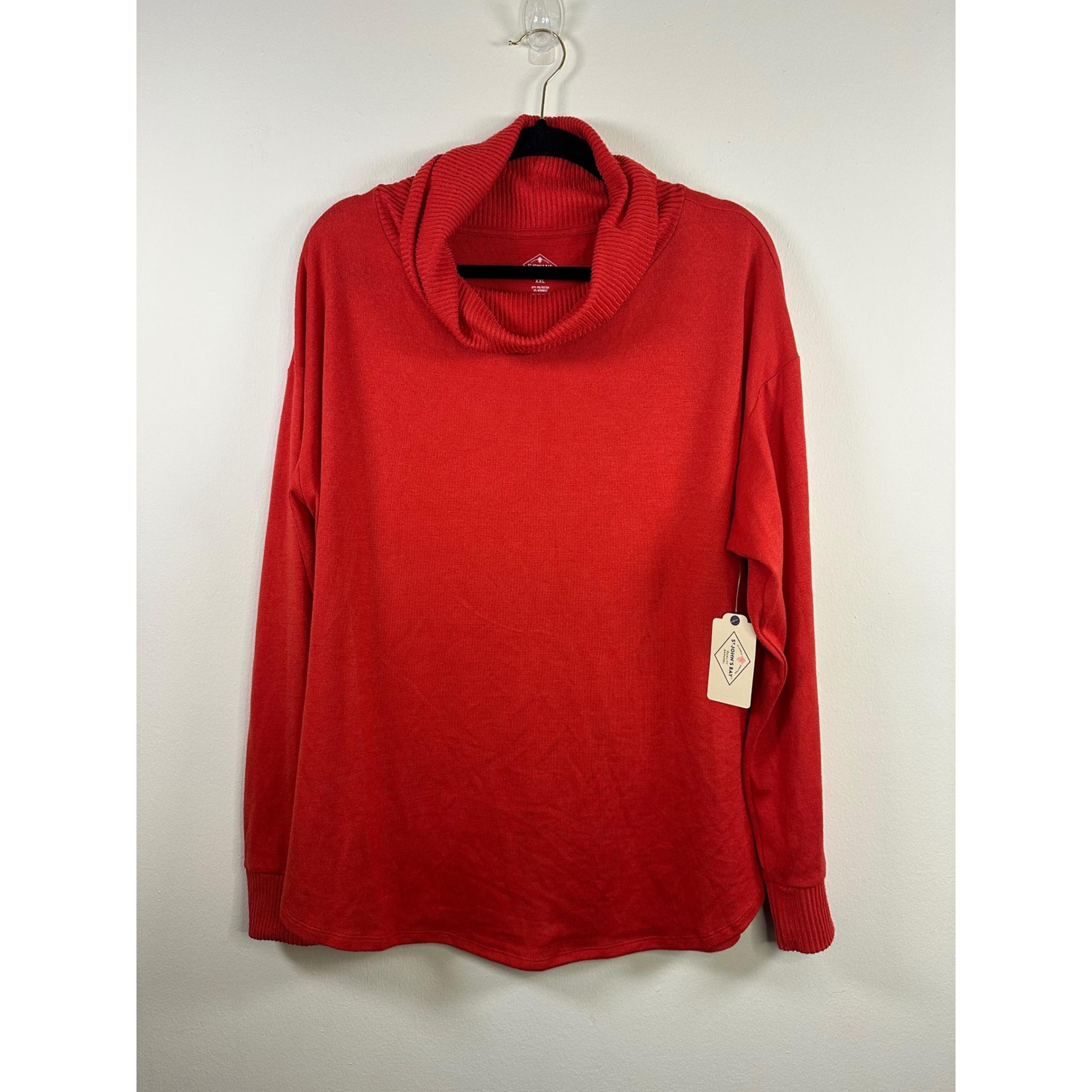 St. John's Bay Red Cowl Neck Sweater Size XXL
