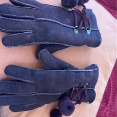 UGG Australia Plum shearling Suede Gloves