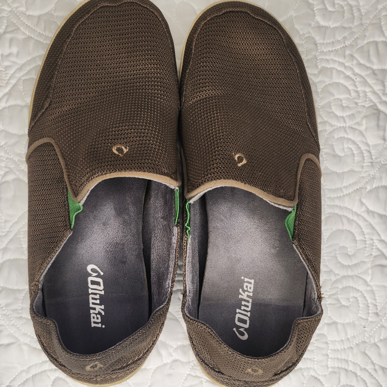 OluKai Men's Size 10 Nohea Mesh Slip on Shoes Loafers Boat Deck Casual Comfort