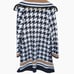 White House Black Market Houndstooth Sweater Coat Size Women's Size SMALL