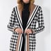 White House Black Market Houndstooth Sweater Coat Size Women's Size SMALL