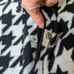 White House Black Market Houndstooth Sweater Coat Size Women's Size SMALL