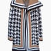 White House Black Market Houndstooth Sweater Coat Size Women's Size SMALL