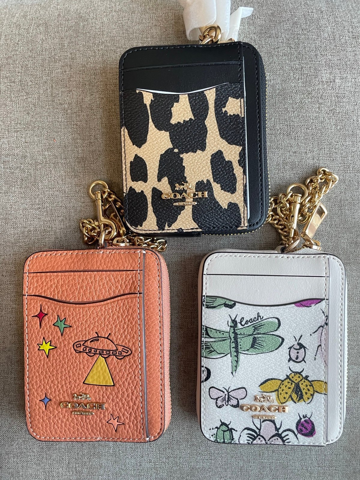 NWT！1PC COACH ZIP CARD CASE WALLET / fast shipping