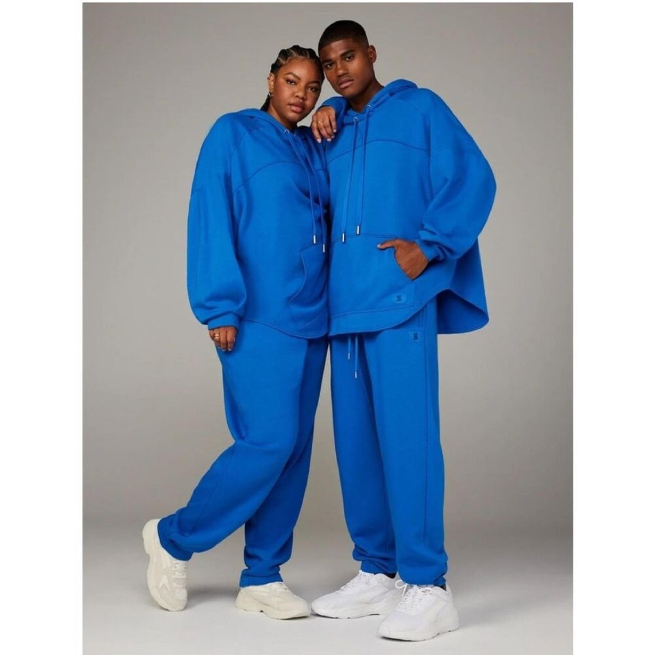 NWOT Savage X Fenty Essential Oversized Cuffed Jogger Sweatpants Blue Large