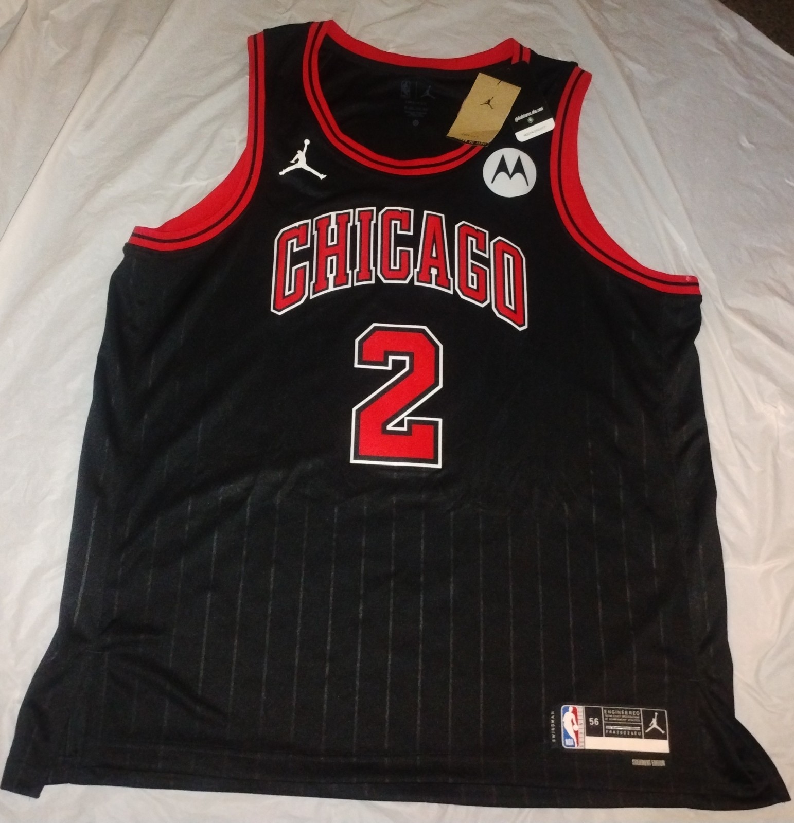 100% AUTHENTIC Jordan Chicago Bulls Statement Edition Lonzo Ball Jersey NWT XXL