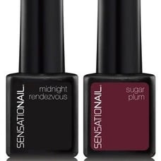 Sensationail Sensational Gel Polish Dark Red Burgundy Black Manicure as OPI DND