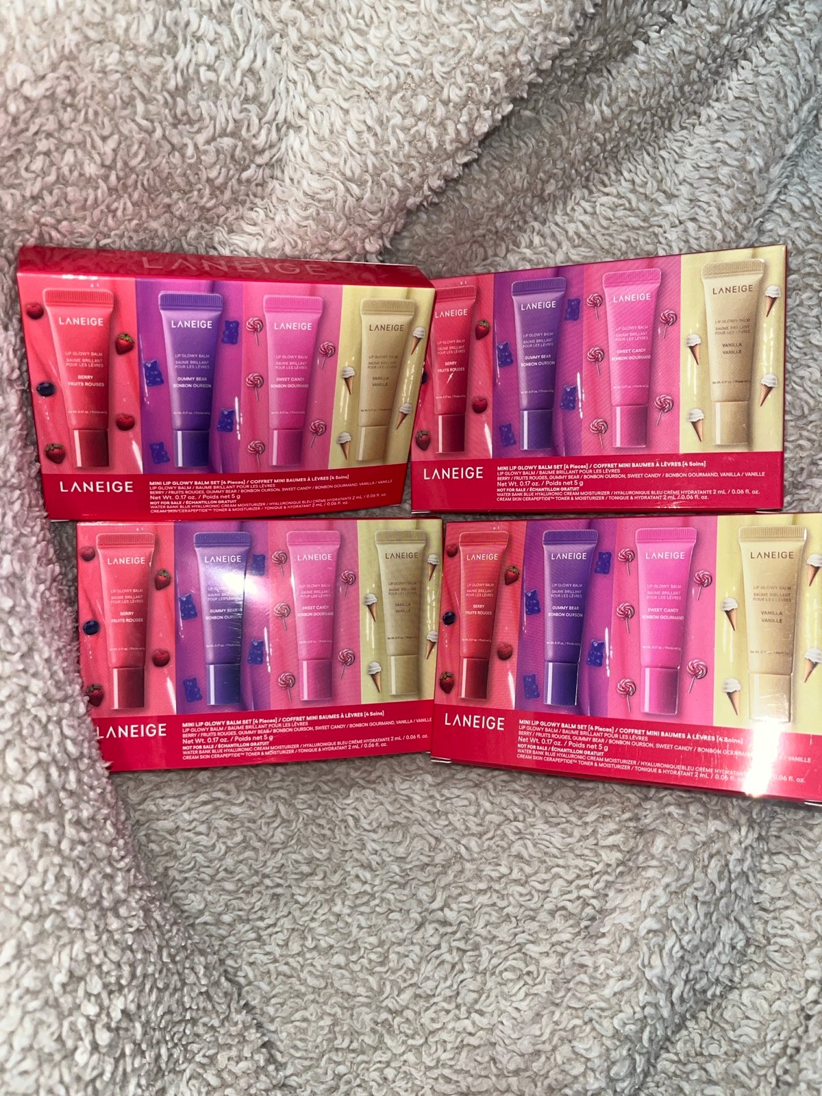 laneige mini lip glowy balm set x 4