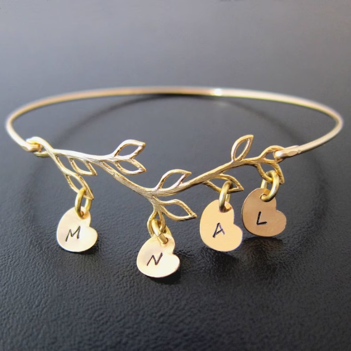 Family Initial Bracelet Family Jewelry Mothers Day Gift
