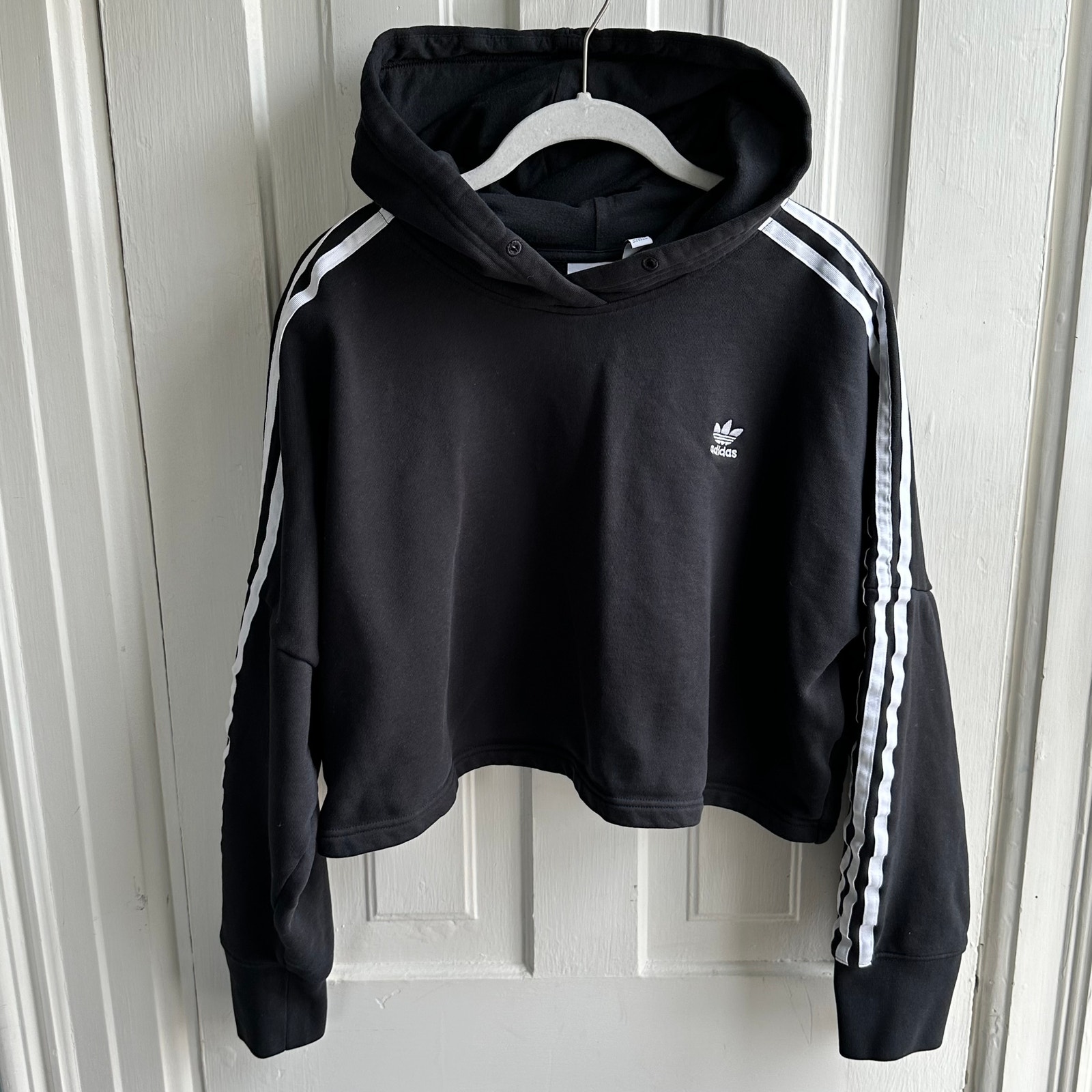 Adidas Originals Short Crop Hoodie Sweatshirt