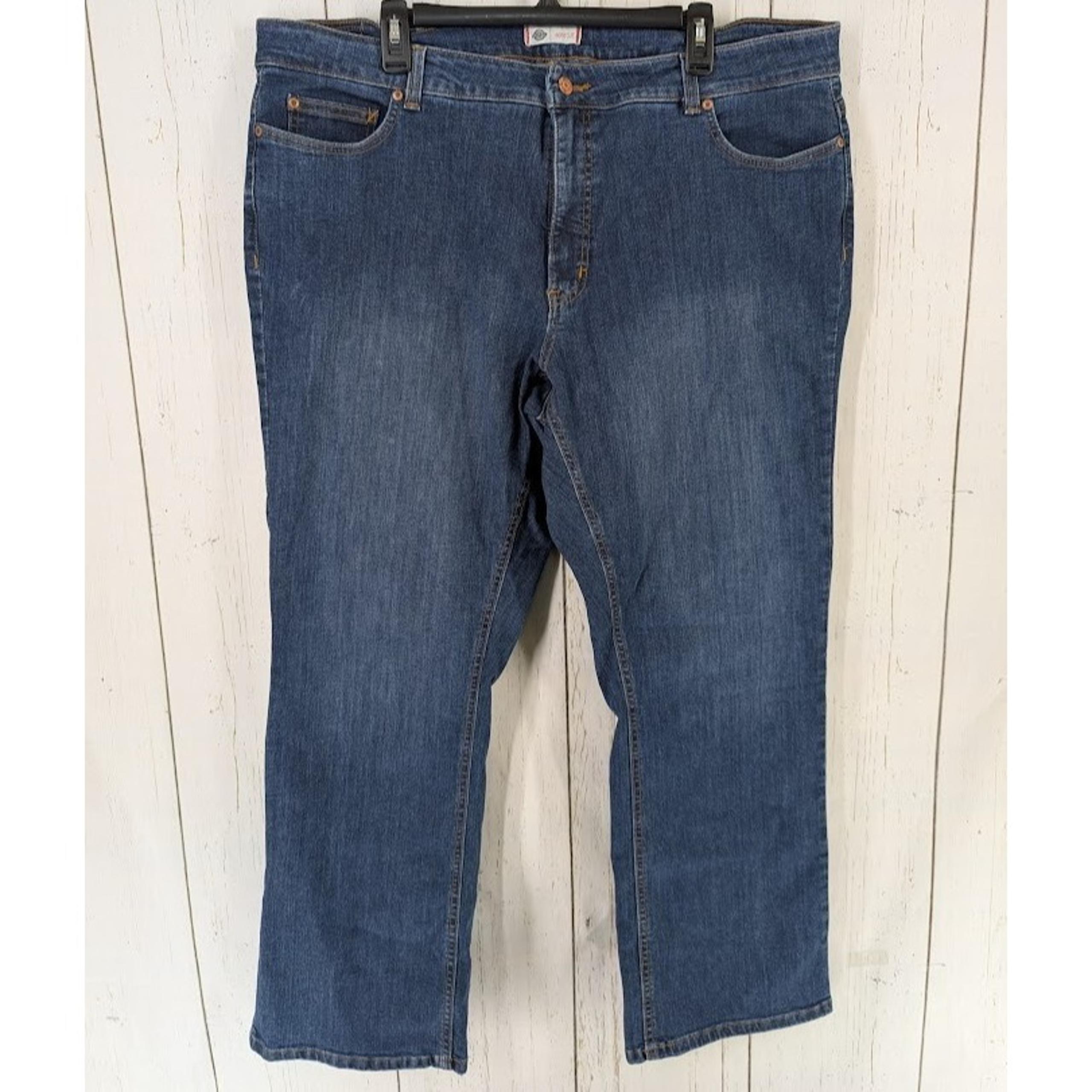 Dickies Size 20W Bootcut Medium Wash Denim Womens Jeans