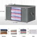6 Pack Foldable Blanket, Clothes Storage Bags with Durable Handles Thick Fabric