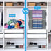 6 Pack Foldable Blanket, Clothes Storage Bags with Durable Handles Thick Fabric