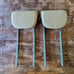 06-10 W251 MERCEDES R350 R320 R500 3RD ROW SEAT HEADREST PAIR Beige Tan LEATHER