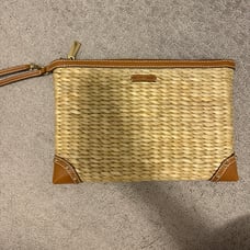 Michael kors rattan clutch