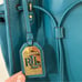 Ralph Lauren Teal Blue Leather Oxford Tote Shoulder Bag