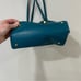 Ralph Lauren Teal Blue Leather Oxford Tote Shoulder Bag