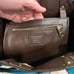 Ralph Lauren Teal Blue Leather Oxford Tote Shoulder Bag