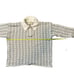 Express Tricot Vintage Womans Large Blue White Zig Zag Quarter Zip Sweater