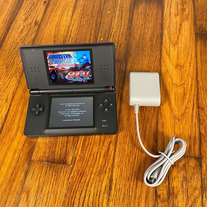 Nintendo DS Lite Handheld Console Cobalt Blue Black USG-001 Tested