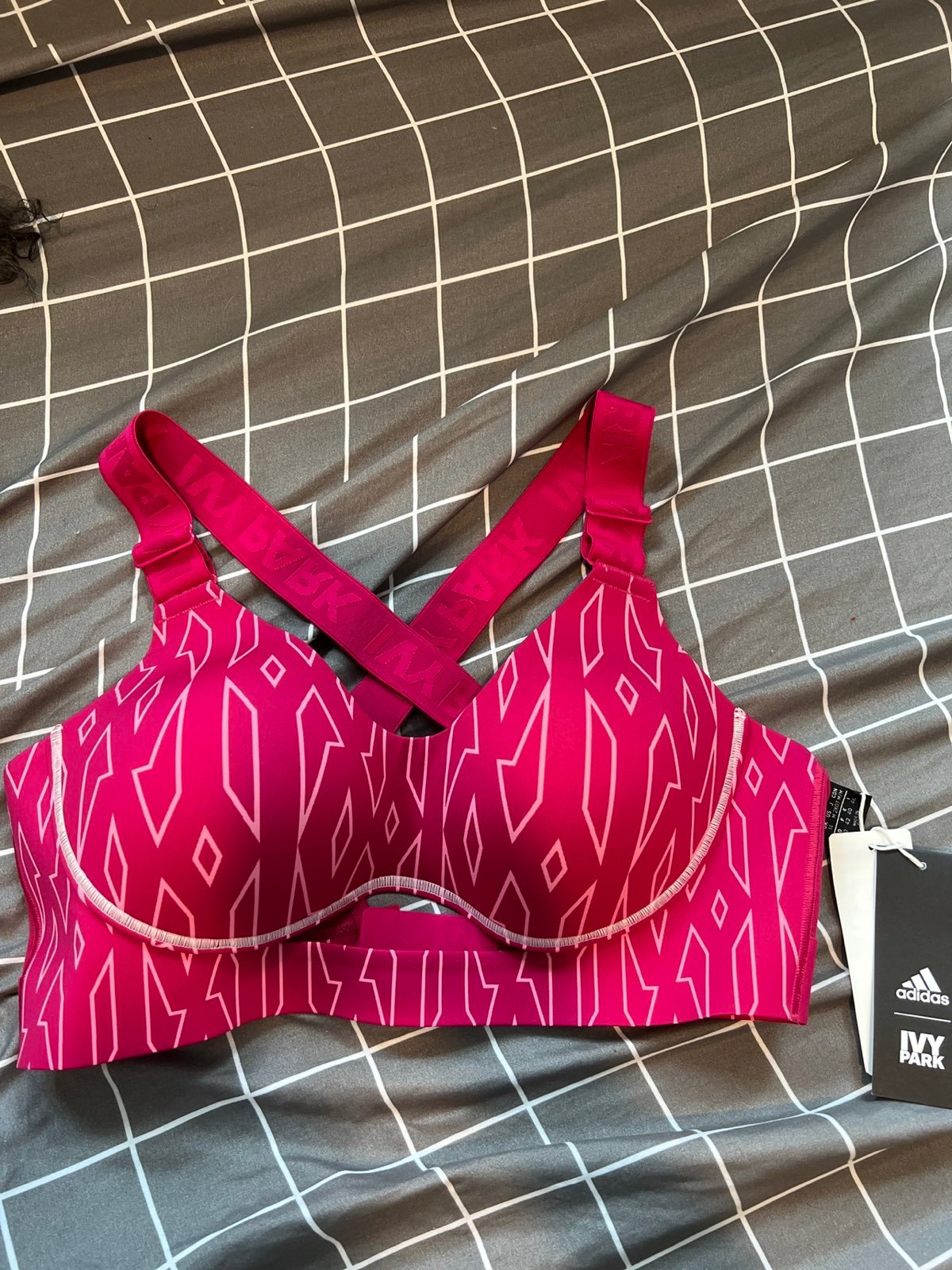 Ivy Park x Adidas monogram cutout bra Size Medium New With Tags