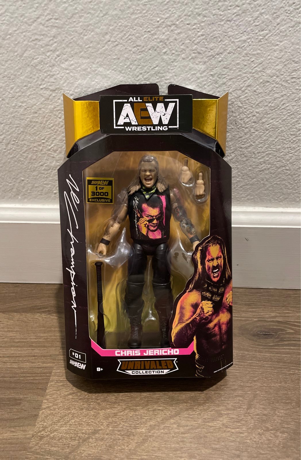 AEW Chris Jericho LE 3000 Champion Unrivaled Shop AEW Exclusive NEW - IN HAND