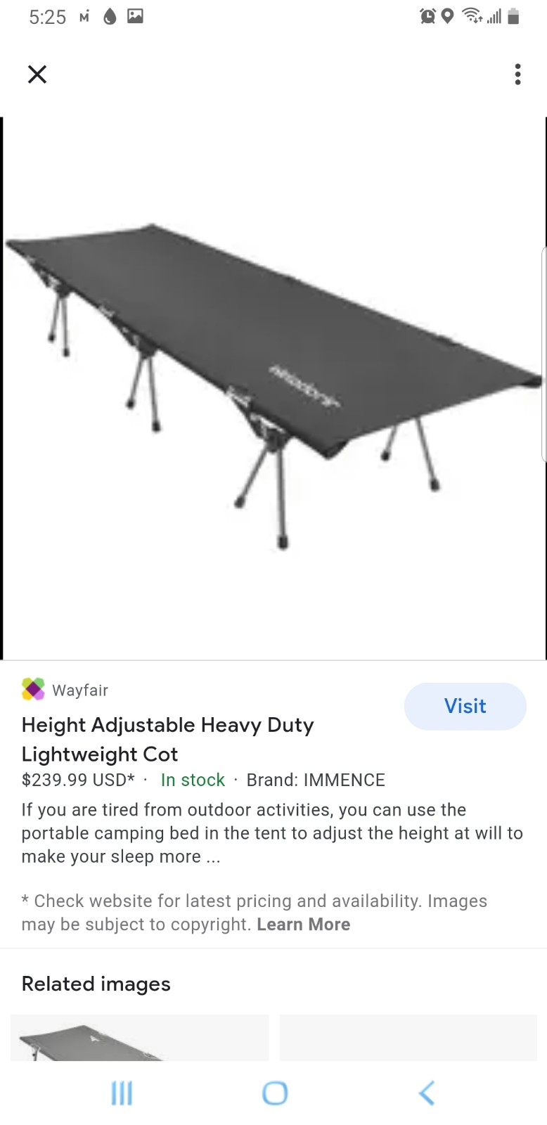 Sleeping Cot