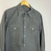 Ari Double Pocket cotton Western Rodeo Style Shirt Raw Hem Black XL