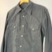 Ari Double Pocket cotton Western Rodeo Style Shirt Raw Hem Black XL