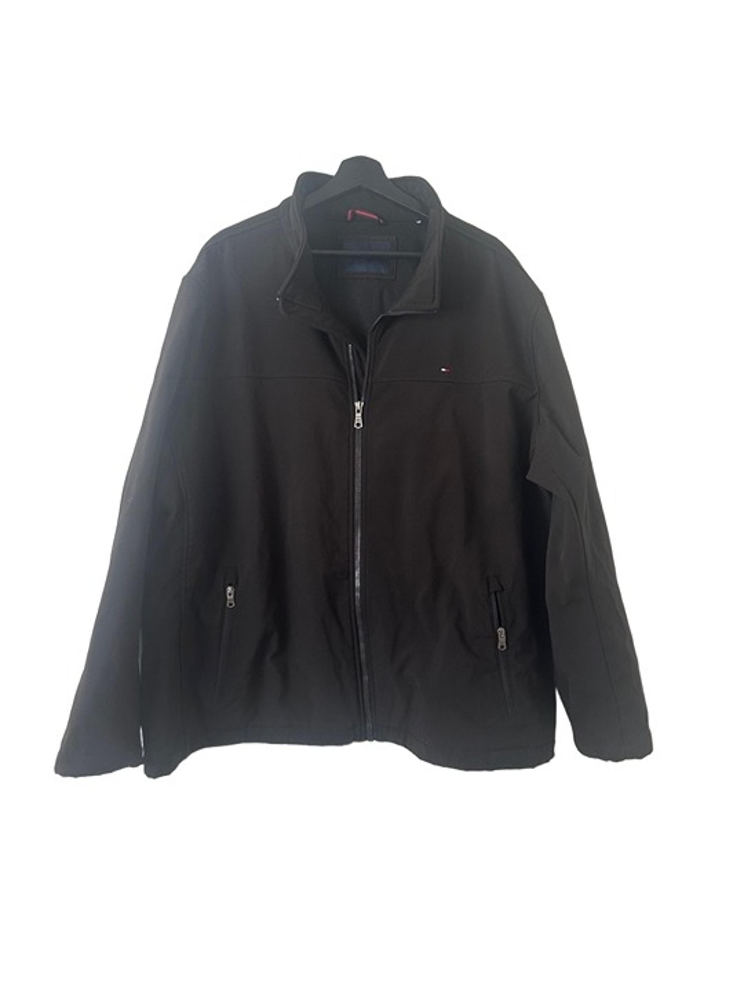 Tommy Hilfiger Mens Jacket Size 3XL Black Full-Zip Inside and Outside Pockets
