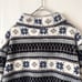 Confidence Jacket Fleece High Neck Nordic Pattern Zip-Up