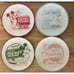 VINTAGE RARE HTF MICKEY & MINNIE MOUSE SET LOT OF 4 DESERT SNACK PLATES