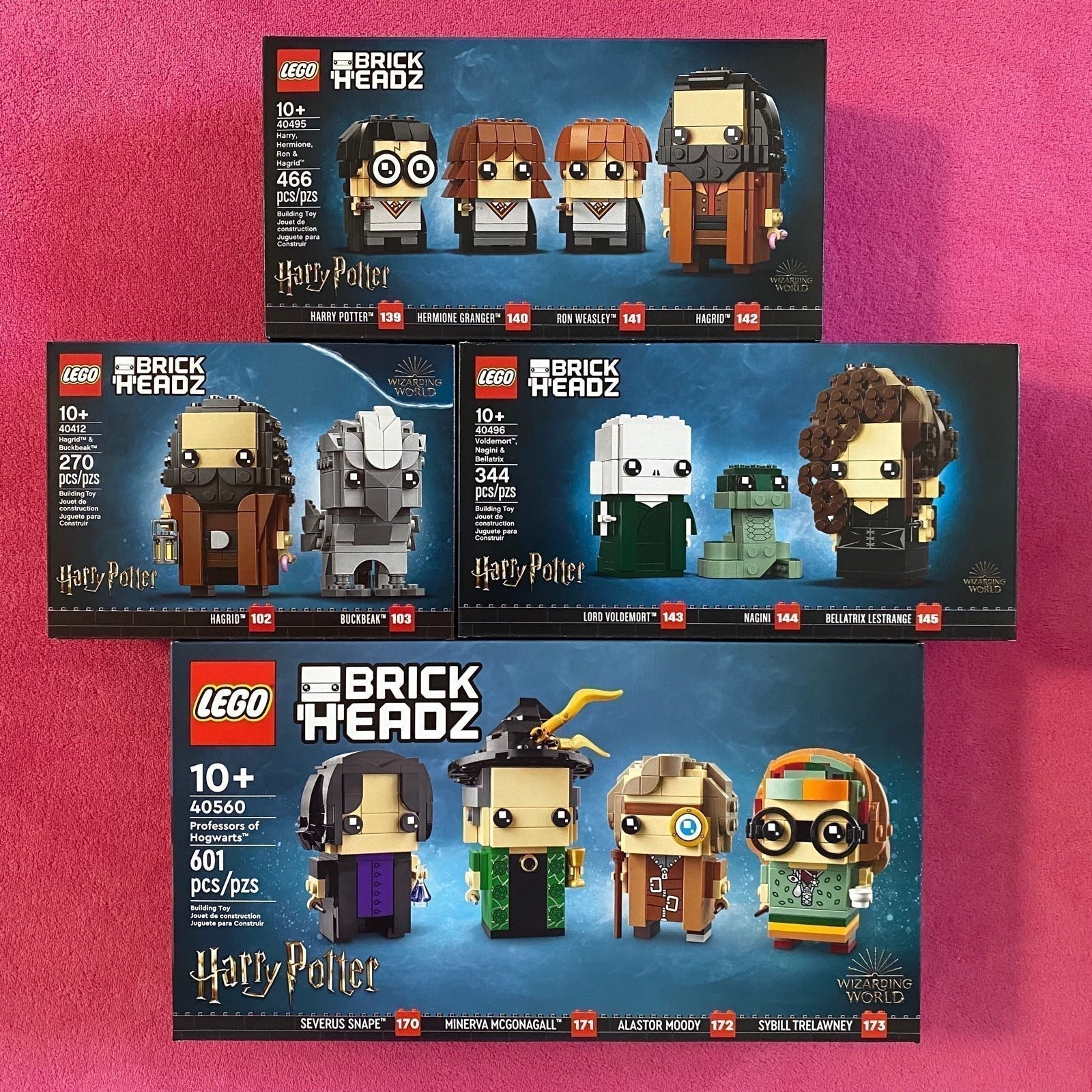 Lego 40412&40495&40496&40560 BrickHeadz Harry Potter Bundle