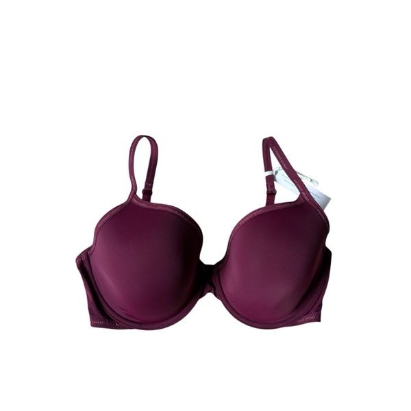 NEW Victoria’s Secret T-shirt Lightly Lined Bra 34DD Maroon Full Coverage