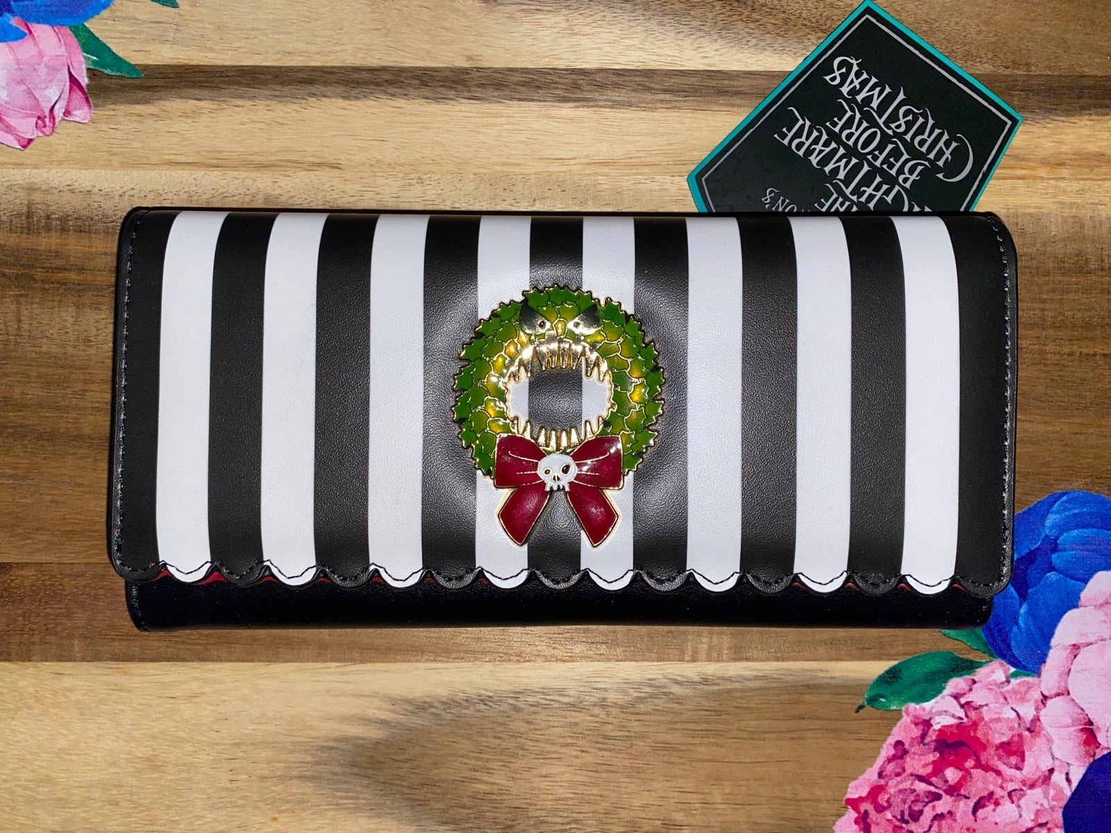 Nightmare Before Christmas Wreath Wallet Halloween new