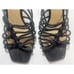 Veronica Beard Avita Black Leather Strappy Slip On Sandals Sz 5.5