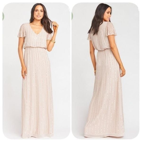 NWOT Show Me Your MuMu Michelle Beaded Maxi Dress Sz M