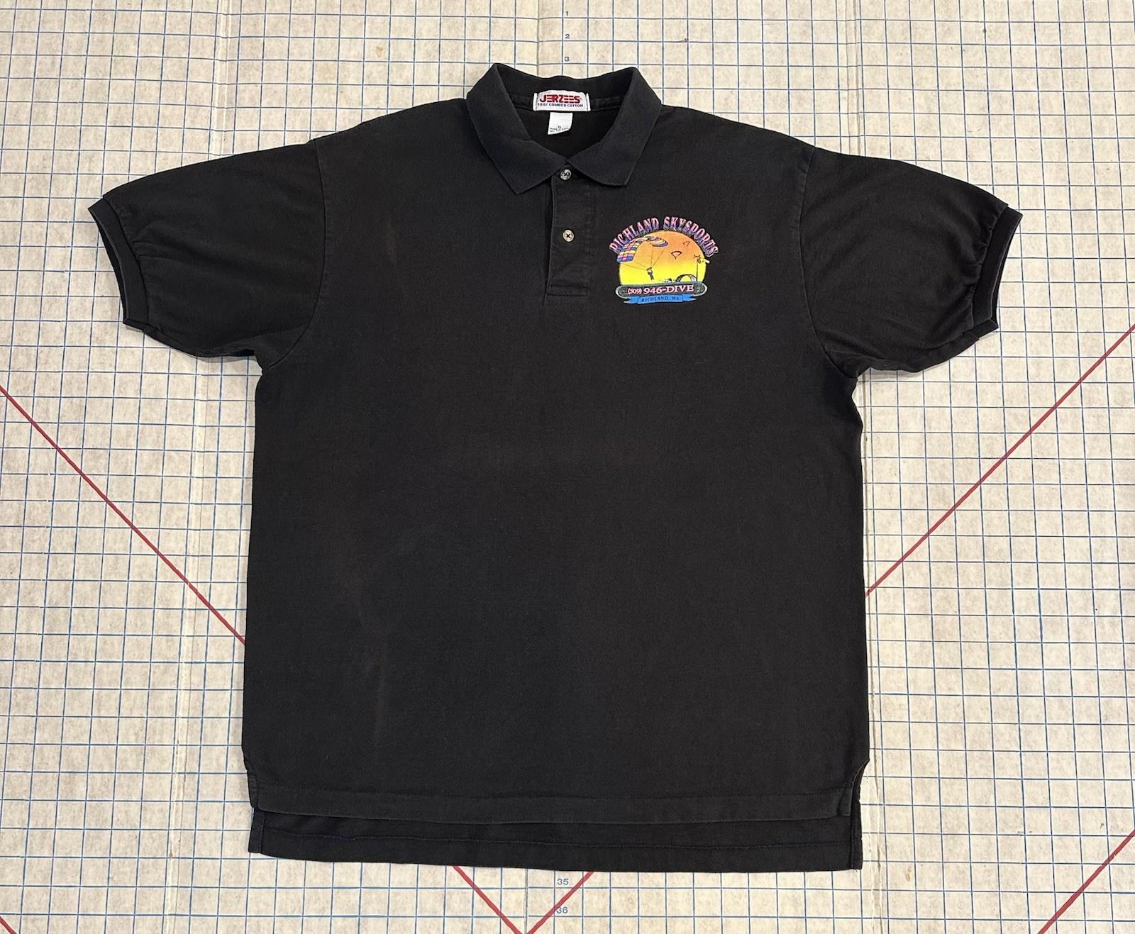 Vintage 90s Sky Diving Shirt Jerzees Combed Cotton XL Team Richland SkySports