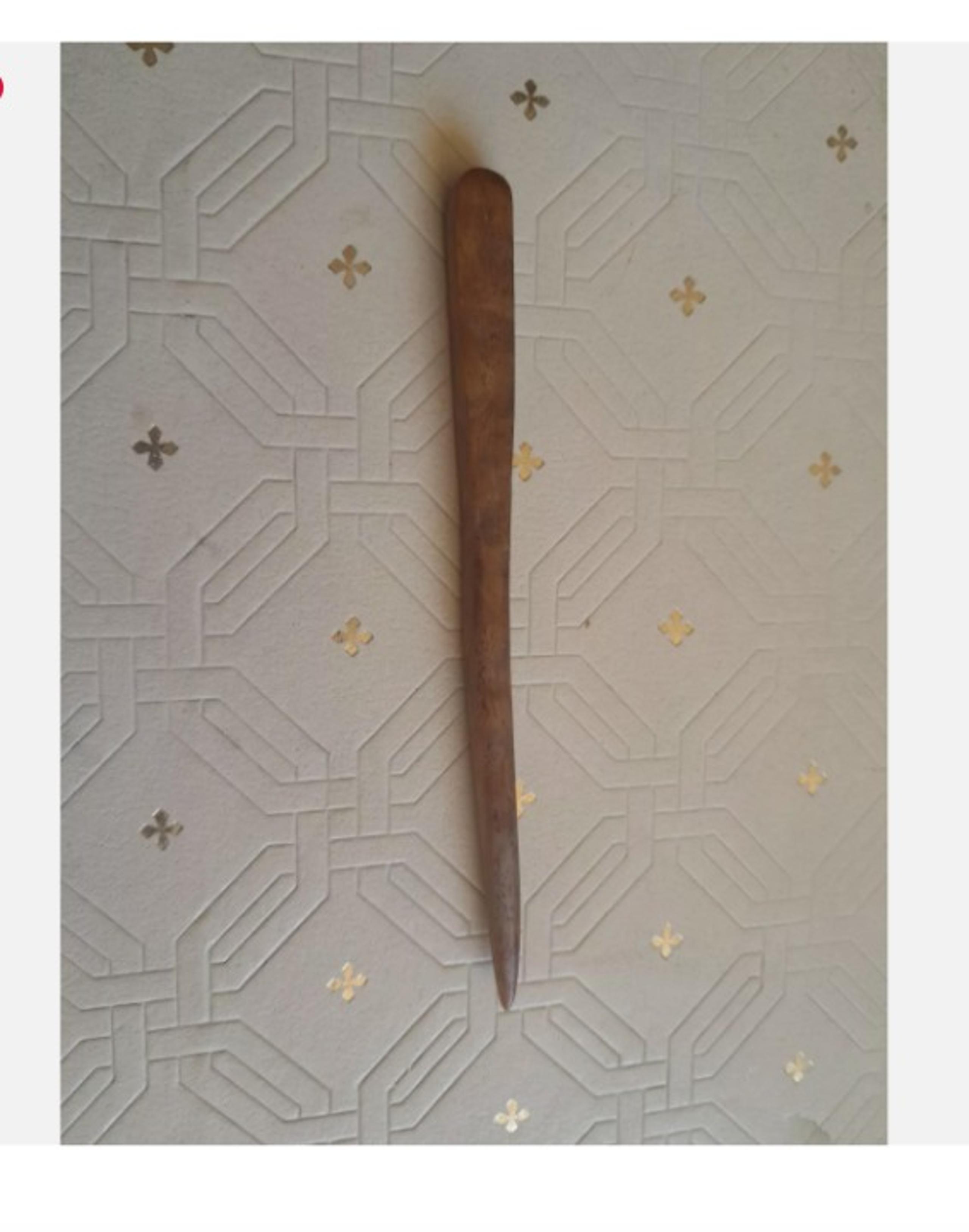 Vintage boho hair stick boho bohemian hippie hippy barrette wood wooden