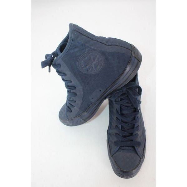 Converse High Top Navy Blue Diamond Pattern Mens Size 7