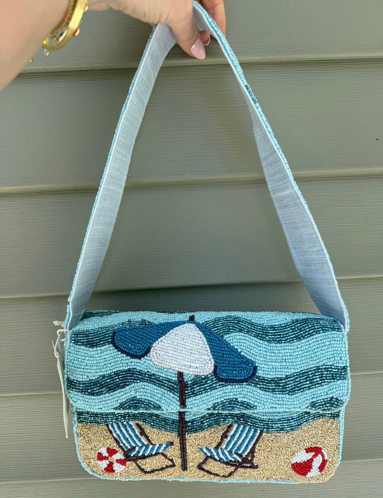 Viral Beaded Beach Shoulder Bag