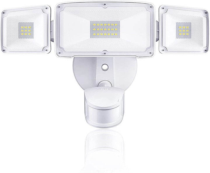 3 Head LED Security Lights with Motion Sensor, Adjustable 40W, 4000LM, 5000K