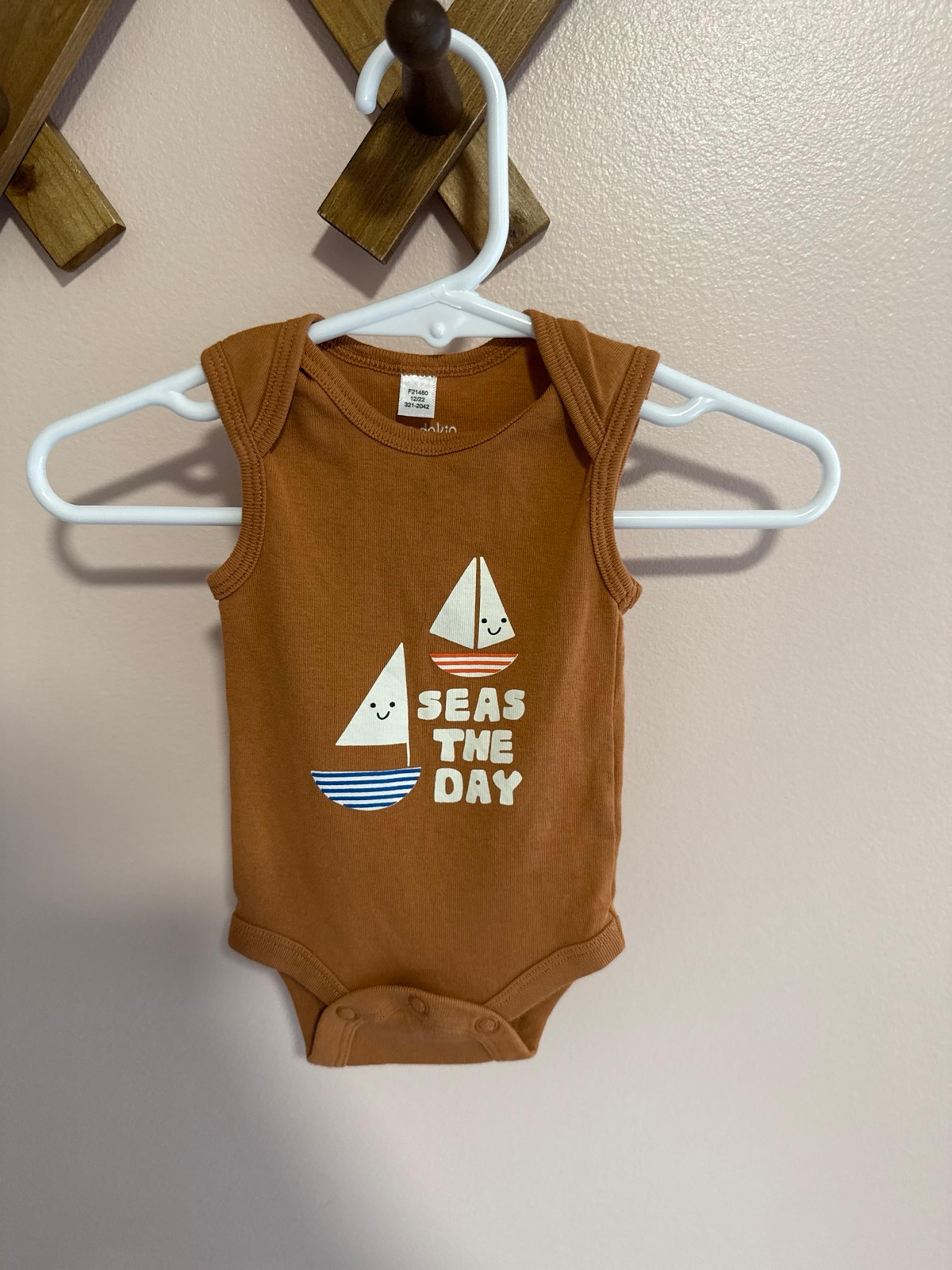 Okie Dokie Newborn Summer Tank-top Boys “Seas The Day”