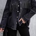 VICI Studded Fringe Denim Jacket