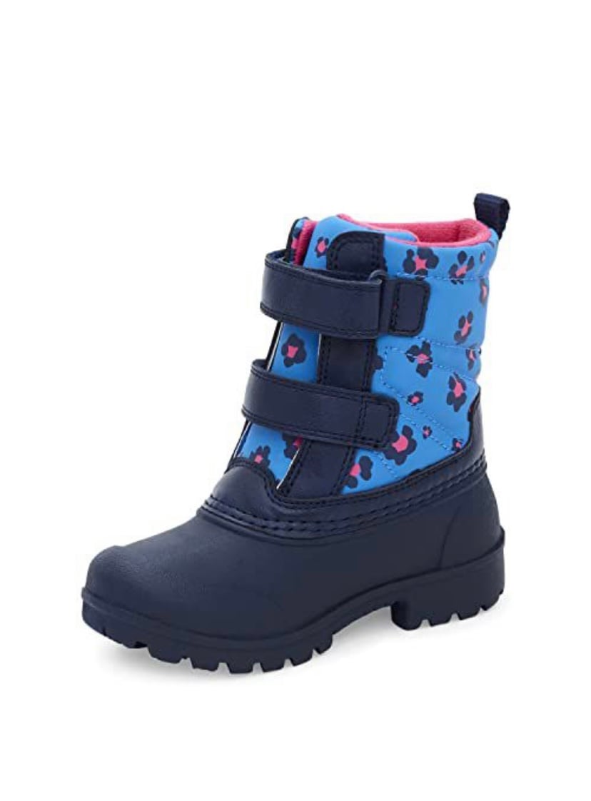 NEW Girls' Carters Toddler/Little Kid Size 7 Cold Weather Boot Blue Pink Flower